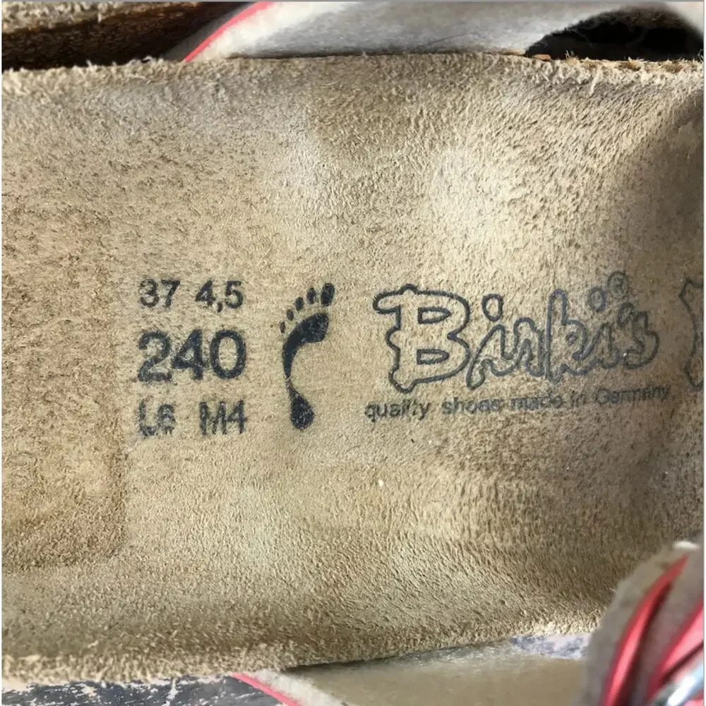 BIRKI'S Leather Strapy Sandal L6/M4 Coral Everyday Resort Coastal Made In German